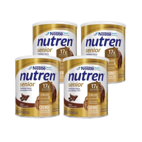 Comprar Kit Nutren Senior | Chocolate - Pó 370g - 4 unidades  com melhor preço